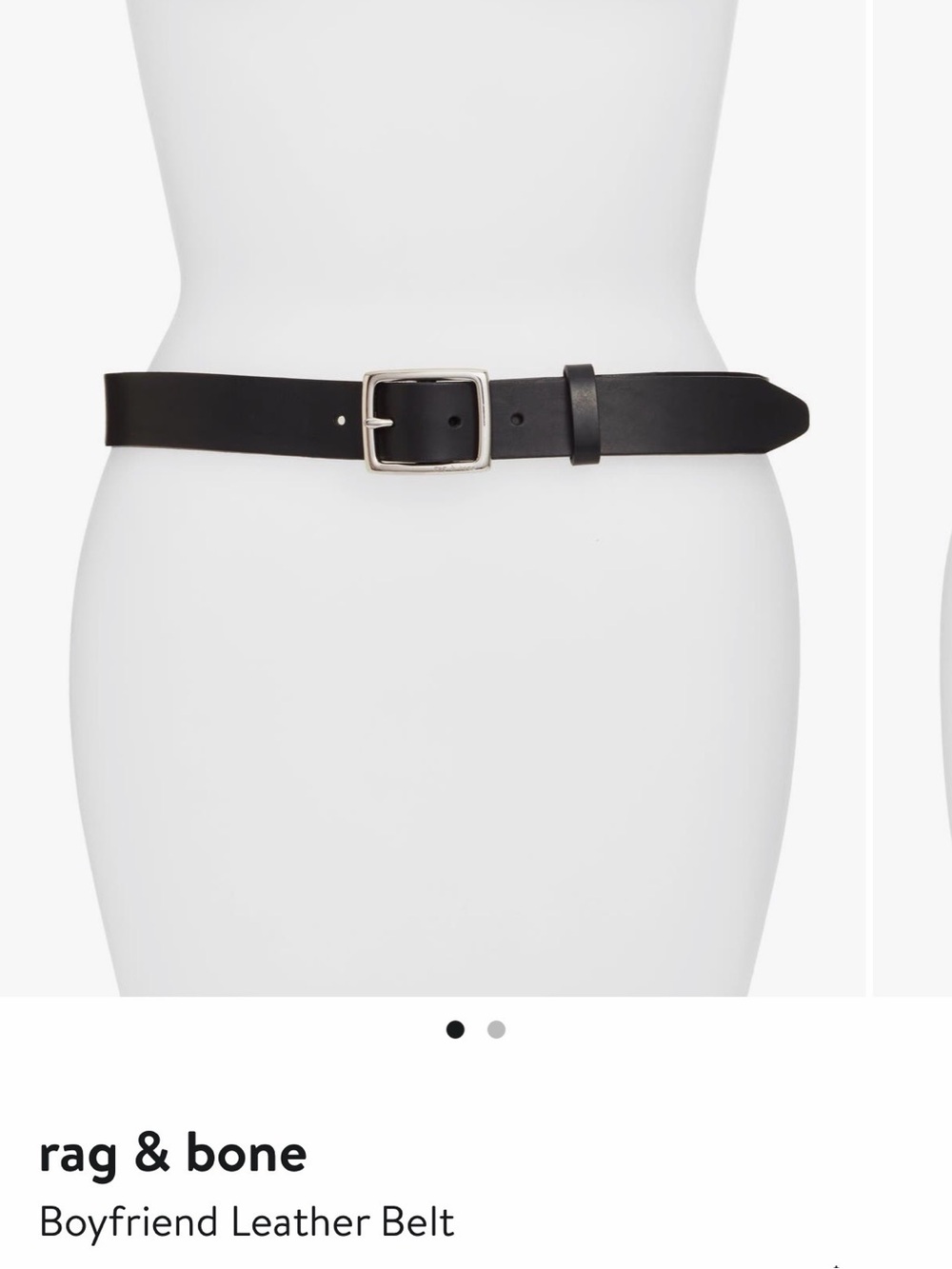 rag & bone boyfriend leather belt - size Large